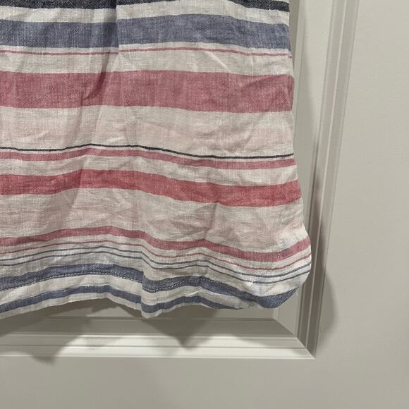 NWT Beach Lunch Lounge Linen Sundress White Blue Red Size Small - Picture 3 of 9